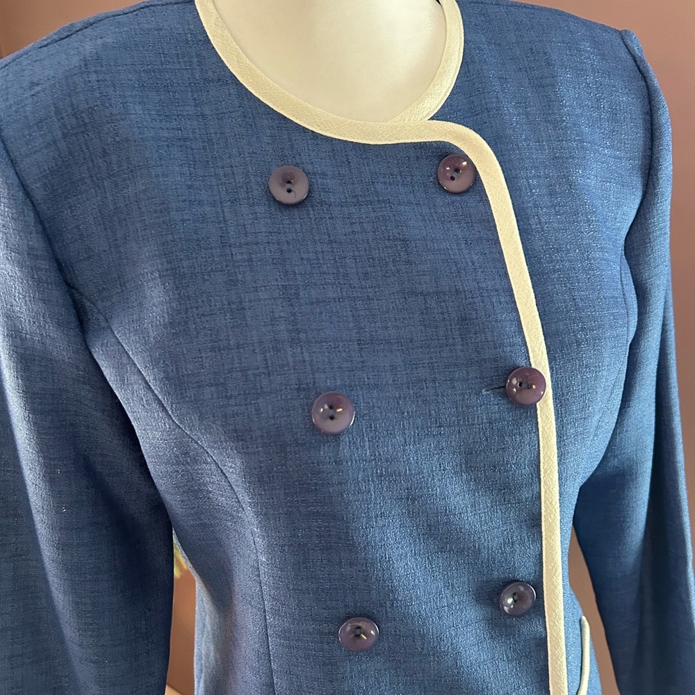 Leslie Fay Blazer Jacket Blue size 10